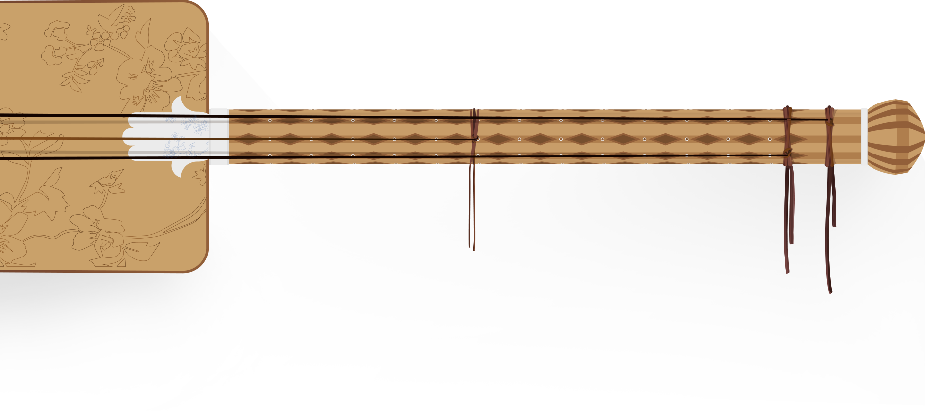 Illustrated guembri instrument